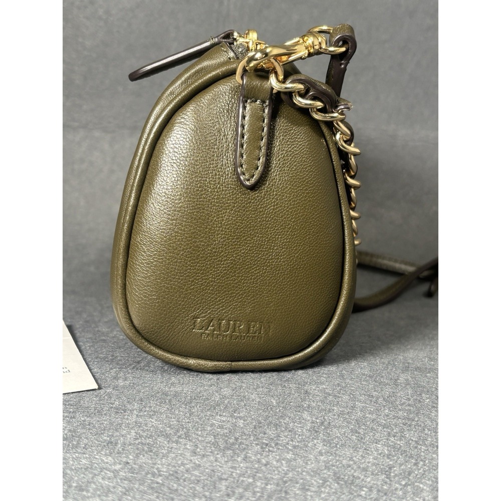 Lauren Ralph Lauren Crossbody Bag Women's One Size Olive Green Leather Chain - Picture 4 of 16